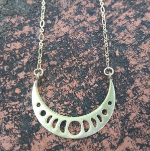 COPY - Gold Moon Phases Crescent Moon Necklace boho witch